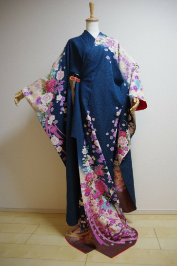 Kimono Dress Japan Furisode Hanayome Japanese costume Vintage dress KDJM-F0138