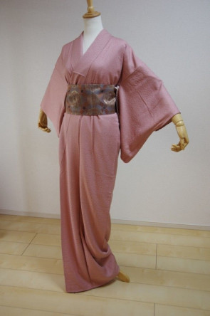KIMONO DRESS JAPAN VINTAGE TRADITIONAL COSTUME USED KDJM-A0417