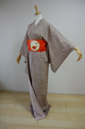 KIMONO DRESS JAPAN VINTAGE TRADITIONAL COSTUME USED KDJM-A0210