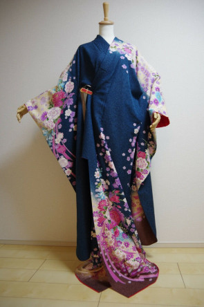 Kimono Dress Japan Furisode Hanayome Japanese costume Vintage dress KDJM-F0138