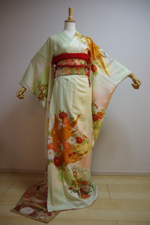 Kimono Dress Japan Furisode Hanayome Japanese costume Vintage dress KDJM-F0109