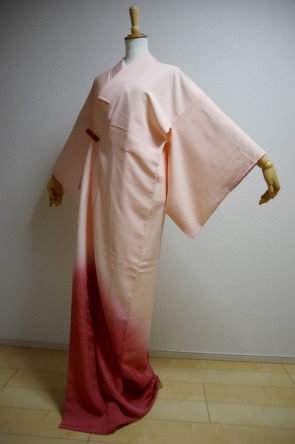 KIMONO DRESS JAPAN VINTAGE TRADITIONAL COSTUME USED KDJM-A0250