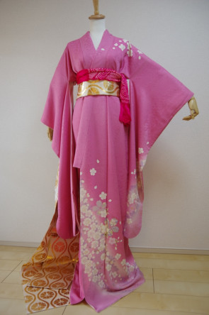 Kimono Dress Japan Furisode Hanayome Japanese costume Vintage dress KDJM-F0130