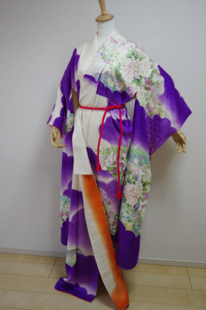 Kimono Dress Japan Furisode Hanayome Japanese costume Vintage dress KDJM-F0153